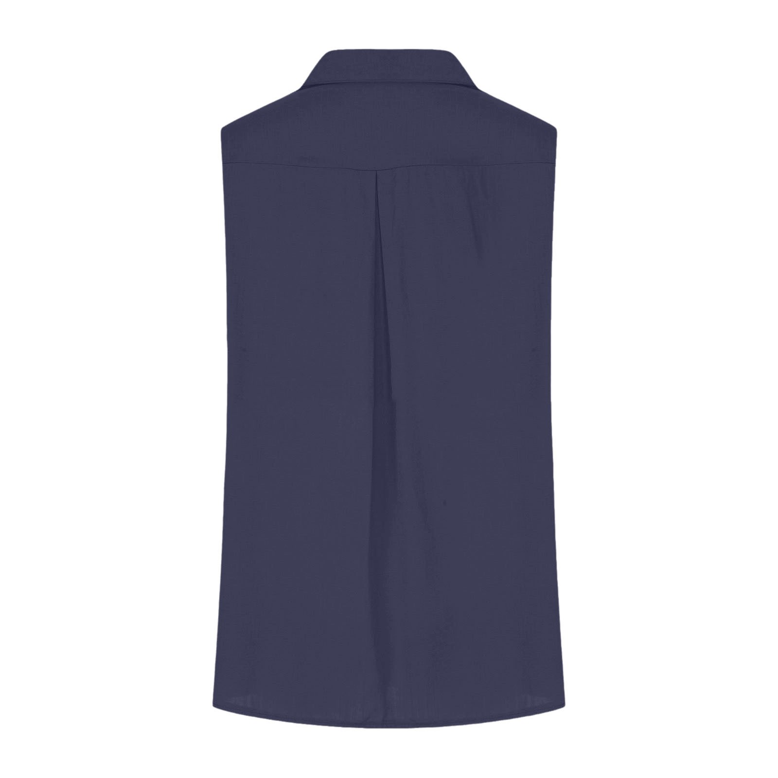 thumbnail image 4 of Blusa de lino sin mangas con cuello en V para mujer, ideal para el verano - Camisa informal con botones, 4 of 7